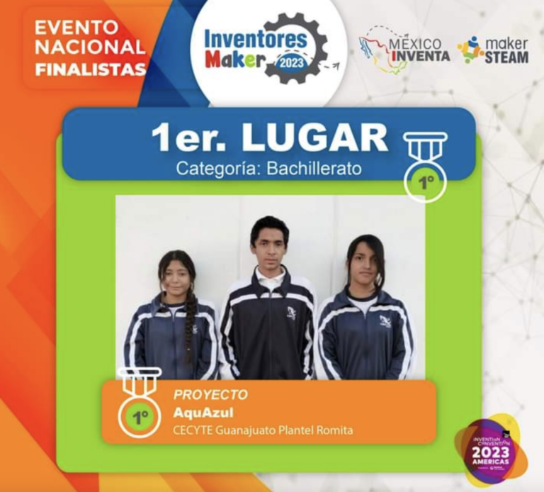 Obtiene CECyTE Guanajuato 1er. Lugar en Inventores Maker a nivel nacional y escala a la etapa internacional.