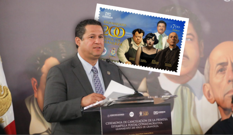 Estampilla conmemorativa para celebrar 200 años de libertad y soberanía de Guanajuato