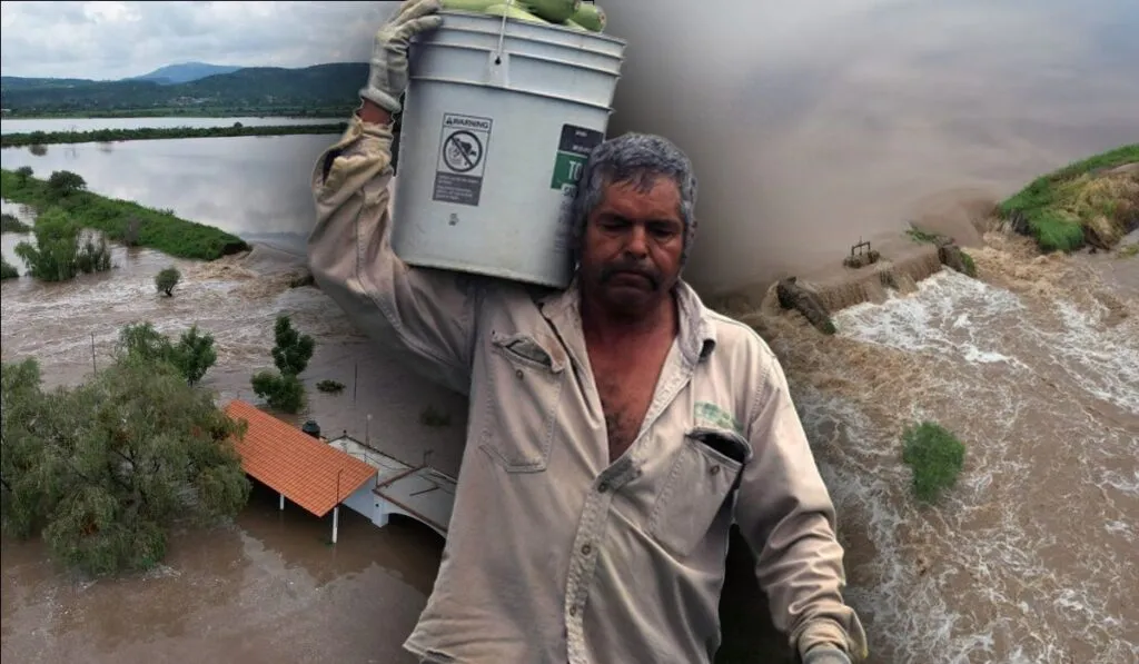 Evacuación en Manuel Doblado ante desbordamiento de la presa San Joaquín