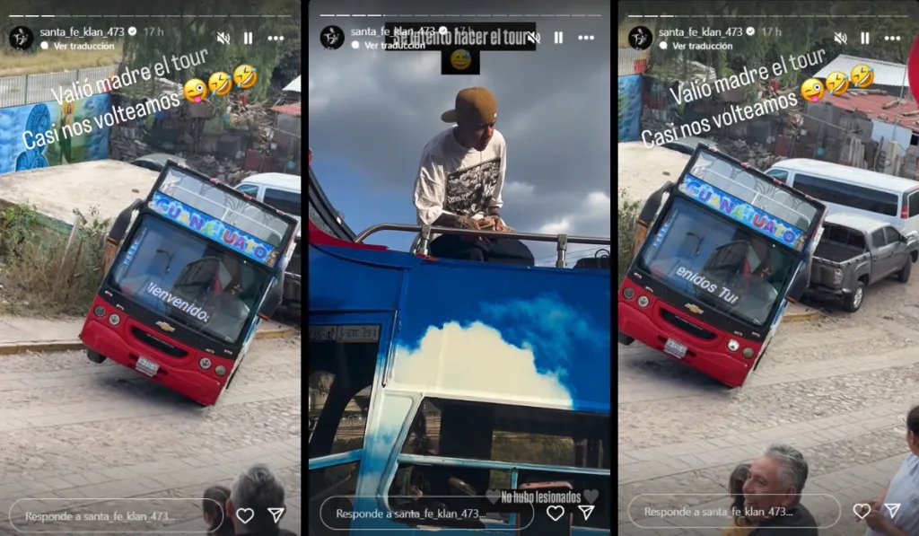 Santa Fe Klan sufre accidente antes de su concierto en Guanajuato, agradece a San Judas Tadeo