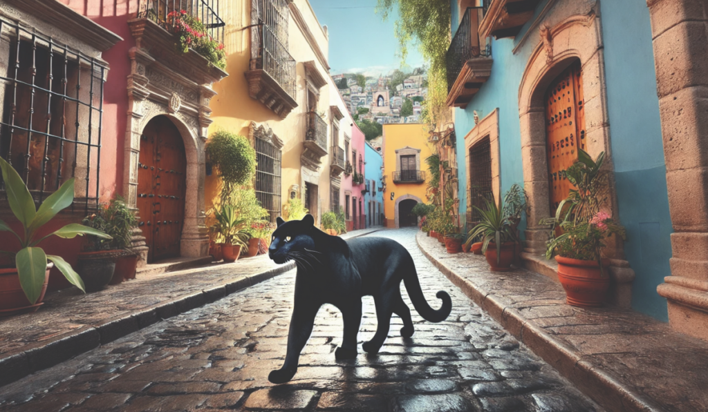 Encuentran a pantera deambulando por los callejones de Guanajuato
