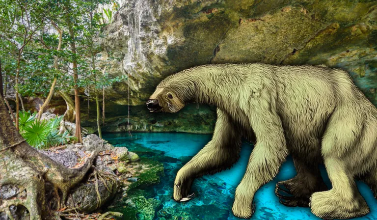 Encuentran restos de un oso perezoso gigante en un cenote de Yucatán