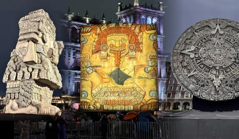 Tenochtitlán regresa al Zócalo: esculturas gigantes y espectáculo nocturno en CDMX
