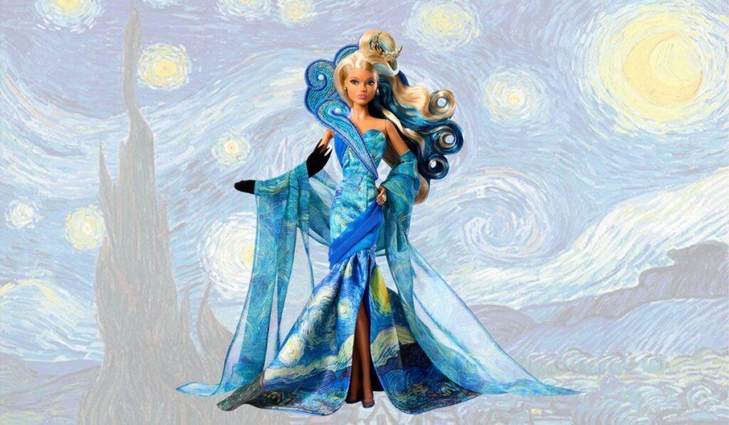Barbie brilla al estilo de Van Gogh con una edición limitada inspirada en “La noche estrellada”