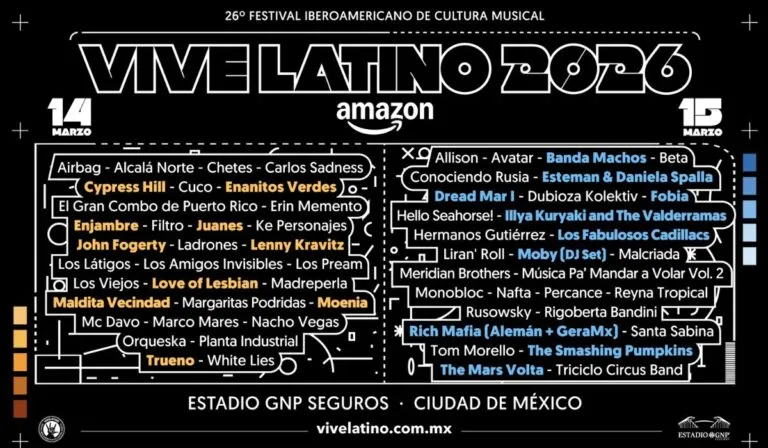 Vive Latino 2026 anuncia su line up por días: dos jornadas para cantar, brincar y revivir la historia