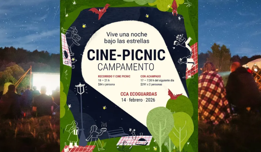 Cine picnic bajo las estrellas: vive una noche romántica en Ecoguardas este 14 de febrero