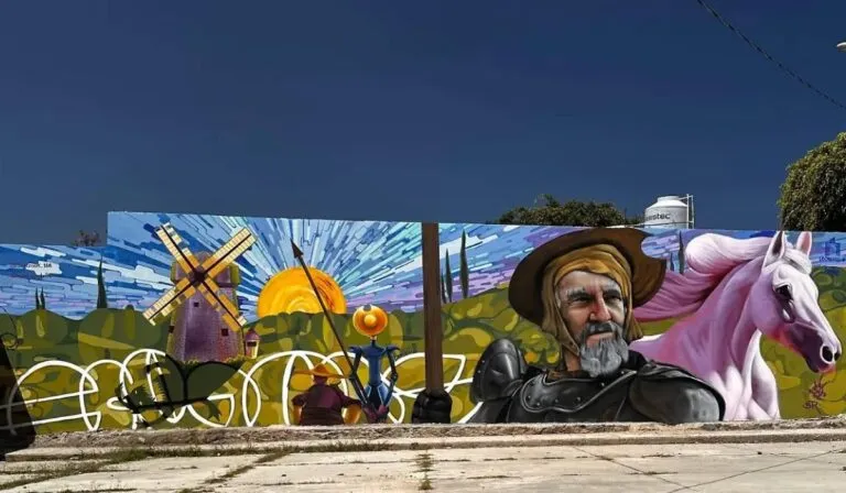 El Quijote llega a León: el mural que convierte la locura en arte urbano
