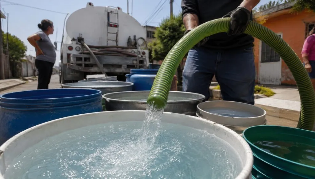 Falta de agua potable en Guanajuato provoca tandeos y largas esperas por pipas